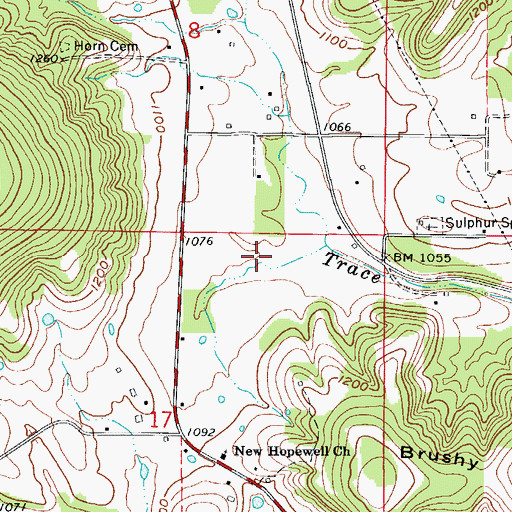 Topographic Map of Ashley Mill (historical), AR