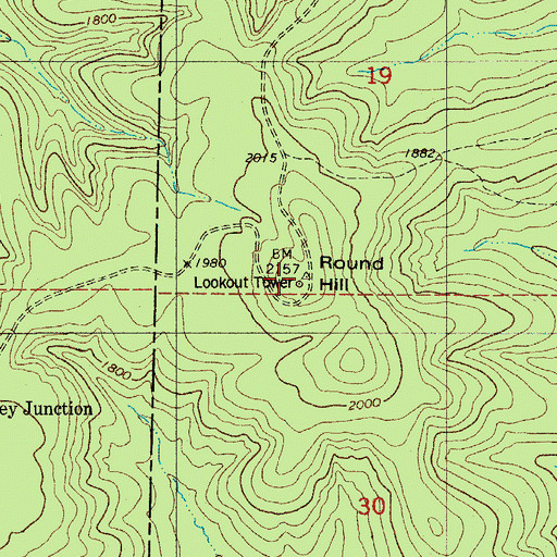 Topographic Map of Leigo (historical), AR