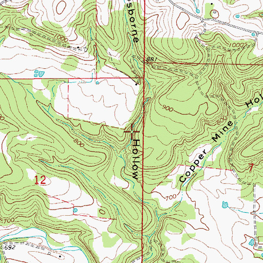 Topographic Map of Tomahawk Cemetery, AR