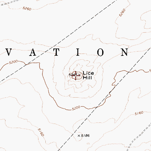 Topographic Map of Lice Hill, AZ