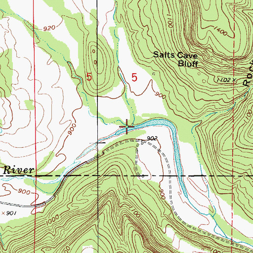 Topographic Map of Wilson Creek, AR