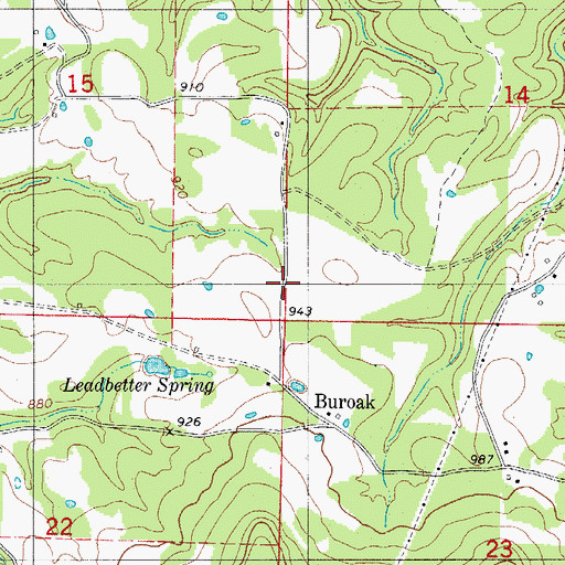 Topographic Map of Zeb (historical), AR
