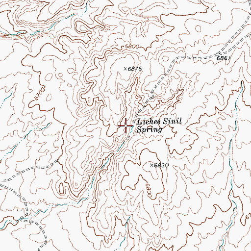 Topographic Map of Lichee Sinil Spring, AZ