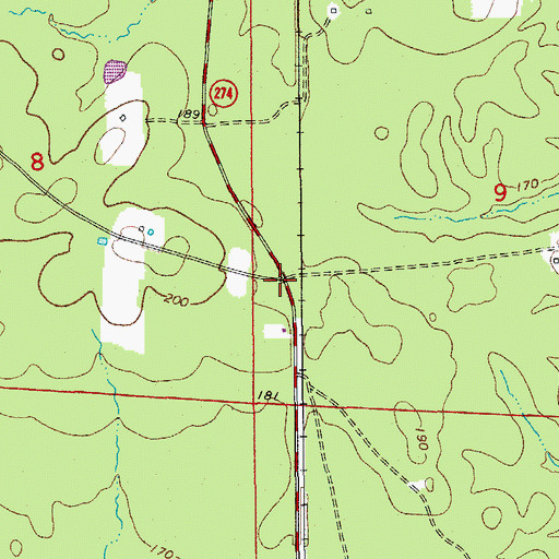 Topographic Map of Levit (historical), AR