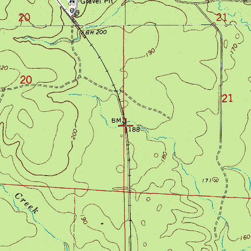 Topographic Map of Lindale (historical), AR