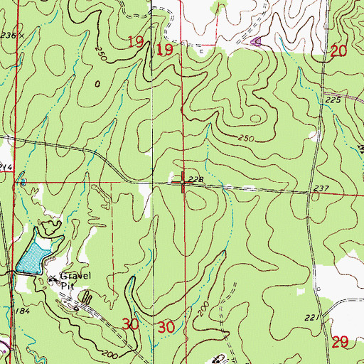 Topographic Map of Moro Farm (historical), AR