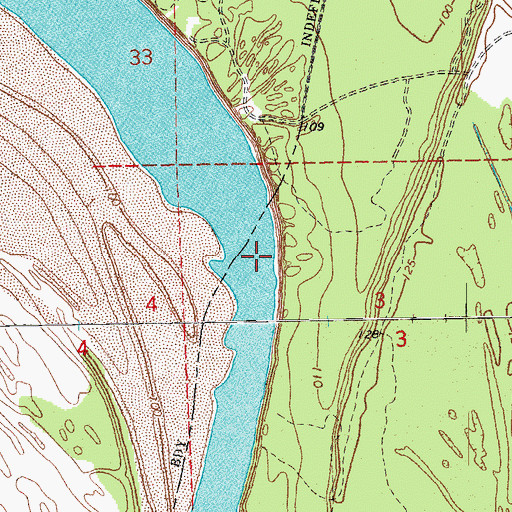 Topographic Map of American Cutoff, AR