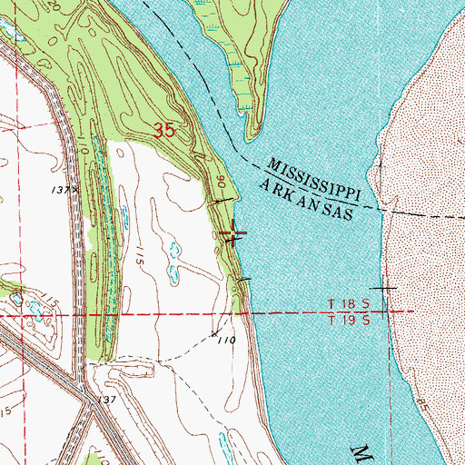 Topographic Map of Cracraft Dikes, AR