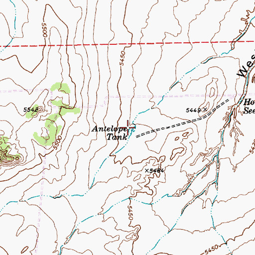 Topographic Map of Antelope Tank, AZ