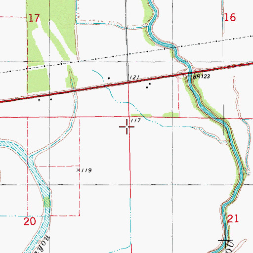 Topographic Map of Township of Gaines (historical), AR