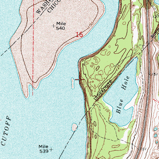 Topographic Map of Leland Cutoff Revetment, AR