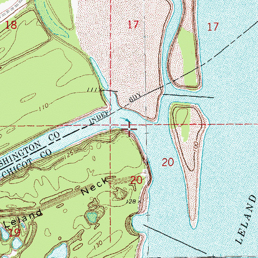 Topographic Map of Spanish Moss Revetment, AR