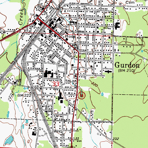 Topographic Map of Beech Street Baptist Church, AR