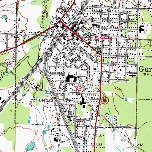 Topographic Map of Mount Canaan Baptist Church, AR
