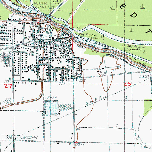 Topographic Map of Lake City Cemetery, AR