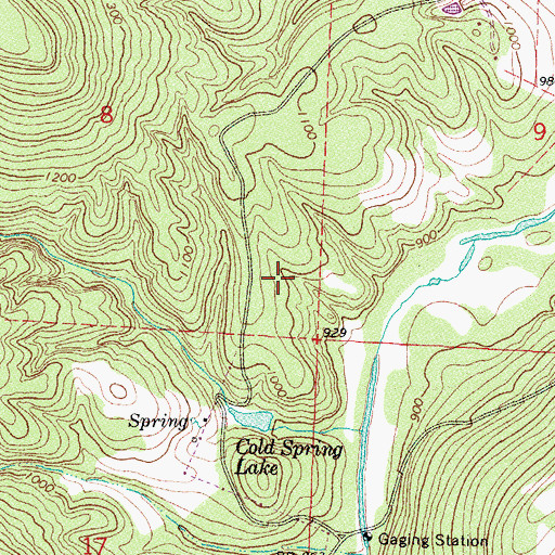 Topographic Map of Township of Barker (historical), AR
