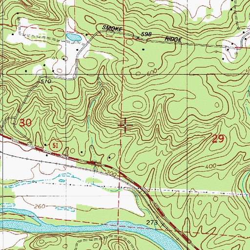 Topographic Map of Diamond Jo Quarry, AR