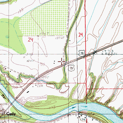 Topographic Map of Bald Point Church (historical), AR