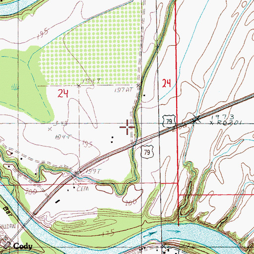 Topographic Map of Bald Point School (historical), AR