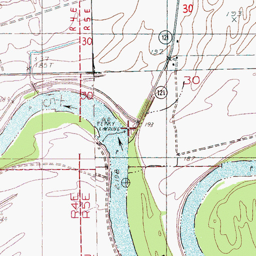 Topographic Map of Grants Landing, AR