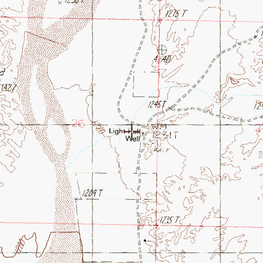 Topographic Map of Light Hall Well, AZ