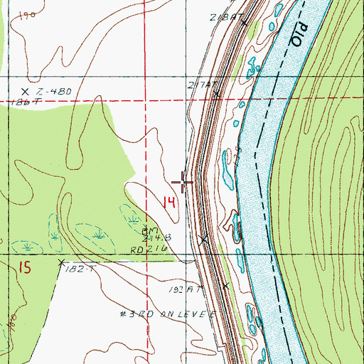 Topographic Map of Whitehall School (historical), AR