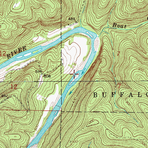 Topographic Map of Blind Chute, AR