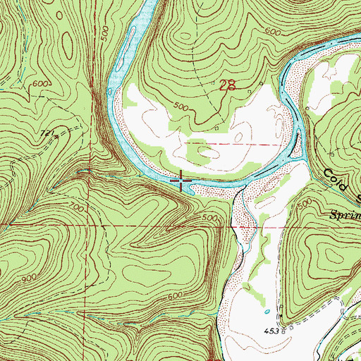 Topographic Map of Boonie Ford, AR