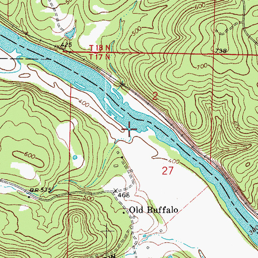 Topographic Map of Buffalo Landing, AR