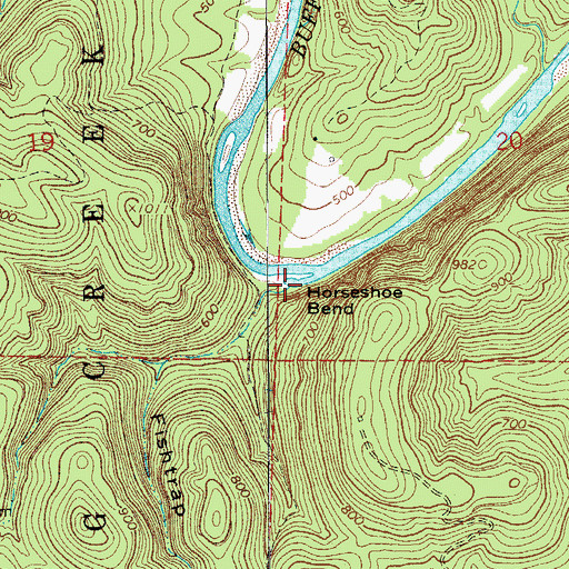Topographic Map of Fishtrap Creek, AR