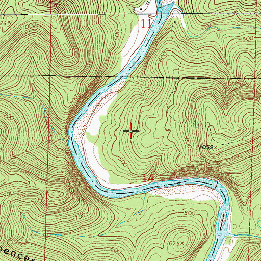 Topographic Map of Foster Ford, AR