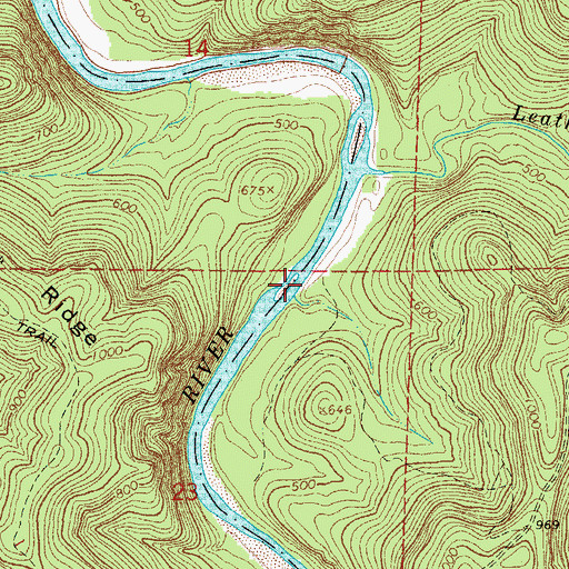 Topographic Map of Fox Bar Shoal, AR