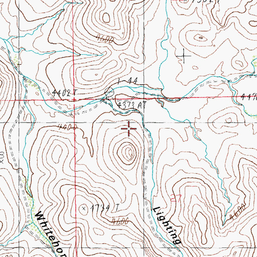 Topographic Map of Lighting Canyon, AZ