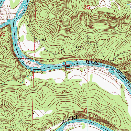 Topographic Map of Gin Eddy, AR