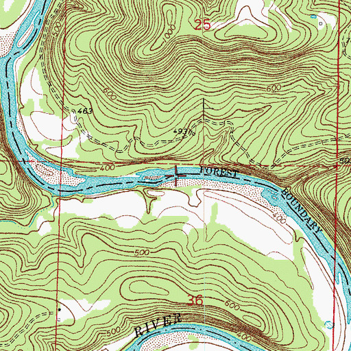 Topographic Map of Goodmans Ford, AR