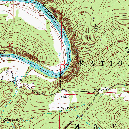 Topographic Map of Hudsons Bend, AR