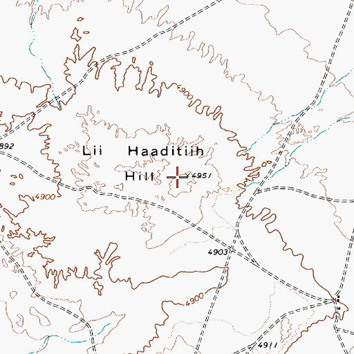 Topographic Map of Lii Haaditiih Hill, AZ