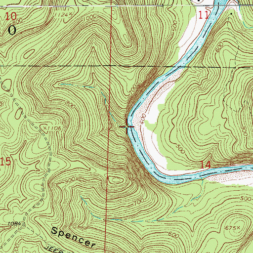 Topographic Map of Sheep Jump Creek, AR