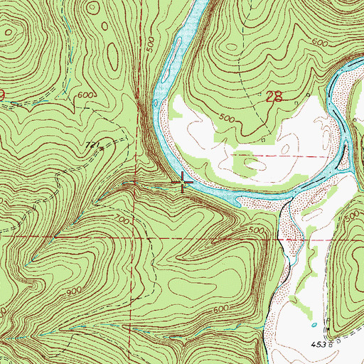 Topographic Map of Slick Rock Creek, AR