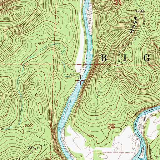 Topographic Map of Warners Ford, AR