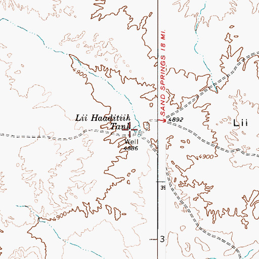 Topographic Map of Lii Haditiih Tank, AZ