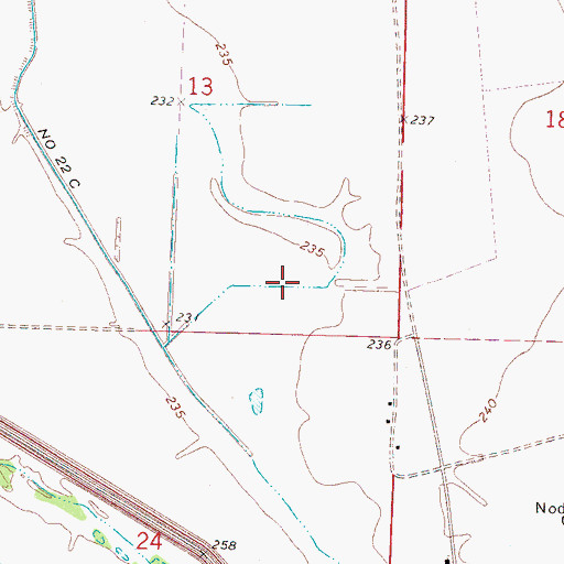 Topographic Map of Ditch Number 22 A, AR