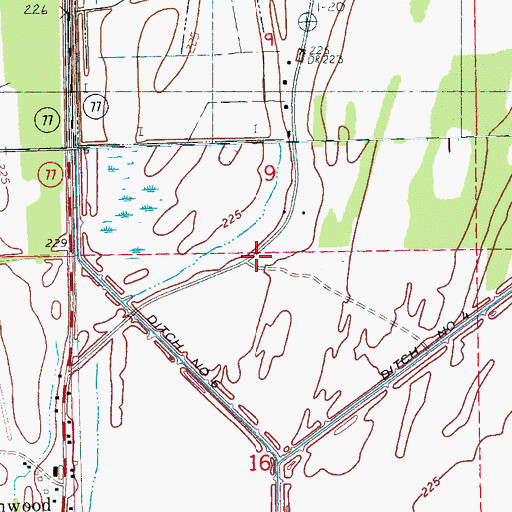 Topographic Map of Sims (historical), AR