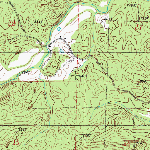 Topographic Map of Township of Gaston (historical), AR
