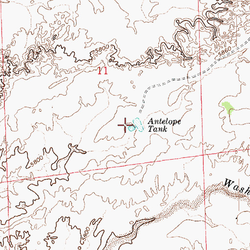Topographic Map of Antelope Tank, AZ