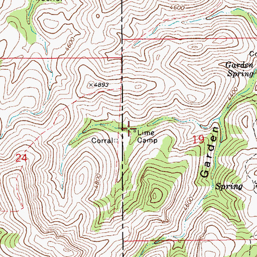 Topographic Map of Lime Camp, AZ