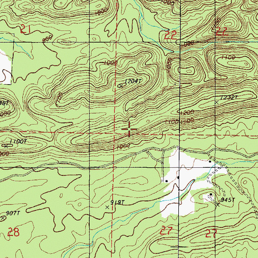 Topographic Map of Township of Lawrence (historical), AR