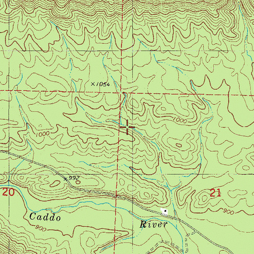 Topographic Map of Township of Missouri (historical), AR