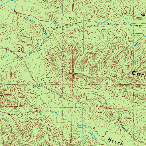 Topographic Map of Township of Scott (historical), AR