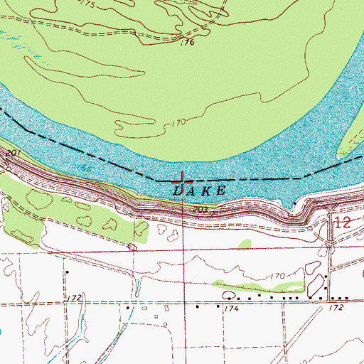 Topographic Map of Horseshoe Bend, AR